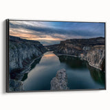 Black and white landscape art painting of Idaho scenery on framed canvas, suitable for bedroom decor.