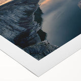 Art deco poster of Idaho scenery in muted earth tones on rolled canvas, suitable for dining room wall art.