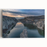 Black and white stretched canvas of Idaho scenery, featuring expansive fields under a large sky.