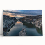 Black and white photograph of Idaho scenery on stretched canvas, ideal for kitchen wall art or bedroom.