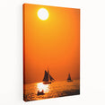 Large art of Lake Michigan, featuring muted blue and gray tones on stretched canvas, ideal for kitchen wall art.