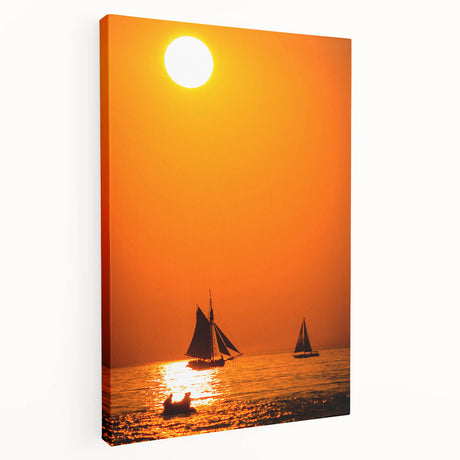 Large art of Lake Michigan, featuring muted blue and gray tones on stretched canvas, ideal for kitchen wall art.