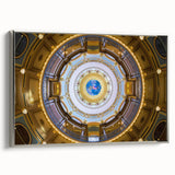 Landscape art painting of a scenic Iowa view in muted colors on a framed canvas, ideal for living room decor.