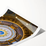 Extra large wall art depicting line art flowers in muted tones on a rolled print, ideal for large living room decor.