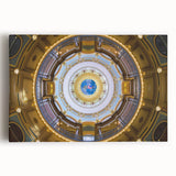 Black and white photograph of a serene Iowa landscape on large stretched canvas, ideal for kitchen wall art.