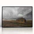 Large abstract wall art featuring a black and white Kansas scenery on a framed acrylic, ideal for modern art wall decor.