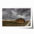 Extra large rolled print of a Kansas scenery with vibrant green and blue tones, ideal for art wall dining room.