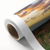 Art Deco poster depicting the Kentucky scenery on rolled canvas with soft pastel colors, suitable for nursery wall art.