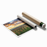 Extra large rolled print of Kentucky scenery with vibrant floral elements, ideal for classy bathroom wall art.