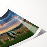 Extra large wall art featuring line art flowers in monochrome, rolled print ideal for large living room decor.