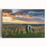 Black and white photo of Kentucky landscape on stretched canvas, suitable for kitchen wall art.