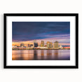 Abstract art print of New Orleans scene in vibrant colors on textured canvas, ideal for living room decor.