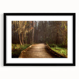 Extra large abstract art print of vibrant Louisiana scenery on textured canvas, ideal for living room decor.