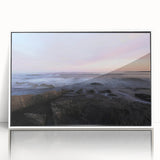 Acadia National Park scenery on white-framed acrylic, featuring serene blue and green tones.