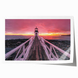 Extra large rolled print of Maine scenery with vivid floral elements, ideal for art wall dining room.