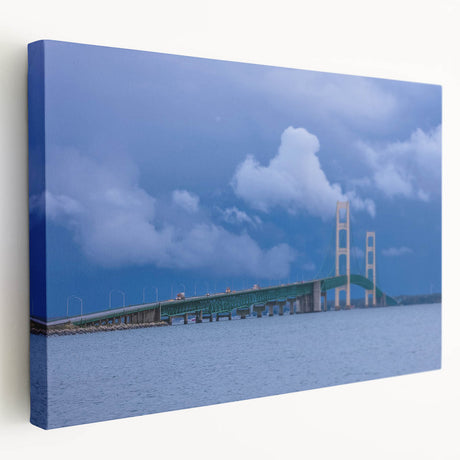 Scenic view of Michigan's Upper Peninsula on a large stretched canvas, suitable for kitchen wall art.
