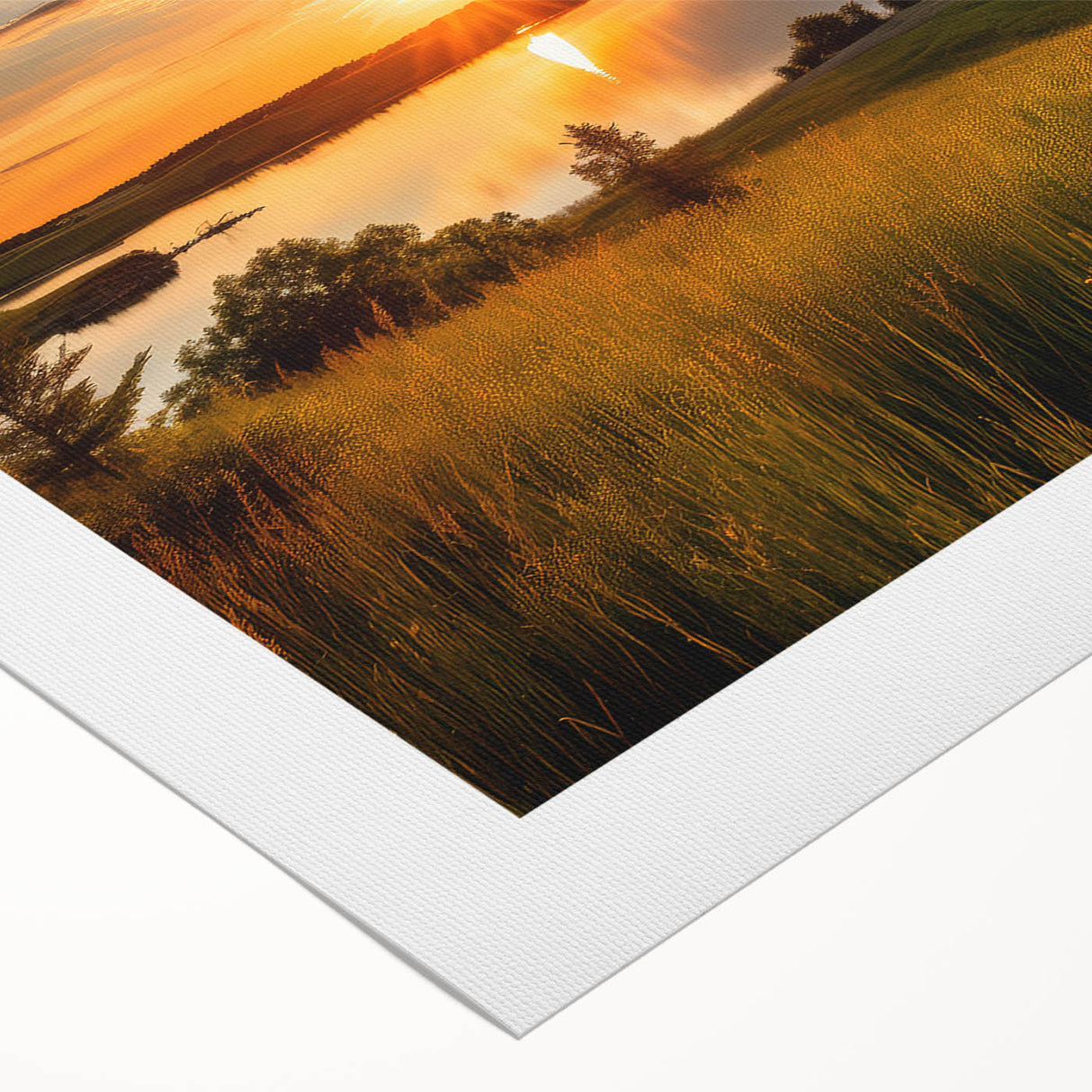 Art deco poster of Minnesota scenery in muted earth tones on rolled canvas, suitable for dining room decor.