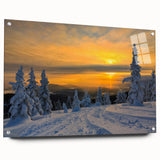 Acrylic print of a Montana landscape in earth tones, suitable for bedroom or dining room decor.