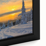 Black wall art featuring a textured Montana landscape on a framed canvas with colorful accents, ideal for living room decor.