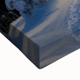 Black and white landscape art of Montana on stretched canvas, ideal for bedroom wall decor.