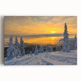 Black and white photograph of a Montana landscape on stretched canvas, ideal for kitchen wall art.