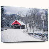 Acrylic print of a New Hampshire landscape in muted earth tones, suitable for dining room decor.