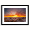 Extra large abstract art print depicting colorful, textured scenery of New Jersey on a black framed canvas.
