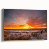 Framed canvas wall art featuring a vintage-style New Jersey landscape in black and gold tones, ideal for bedroom decor.