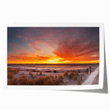 Extra large rolled canvas print of New Jersey scenery with vibrant floral elements, ideal for art wall dining room.