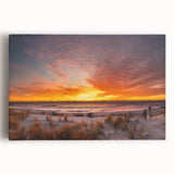 Black and white photo of New Jersey landscape on large stretched canvas, suitable for kitchen wall art.