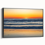 Black and white framed canvas of Outer Banks, North Carolina landscape, ideal for bedroom wall art.
