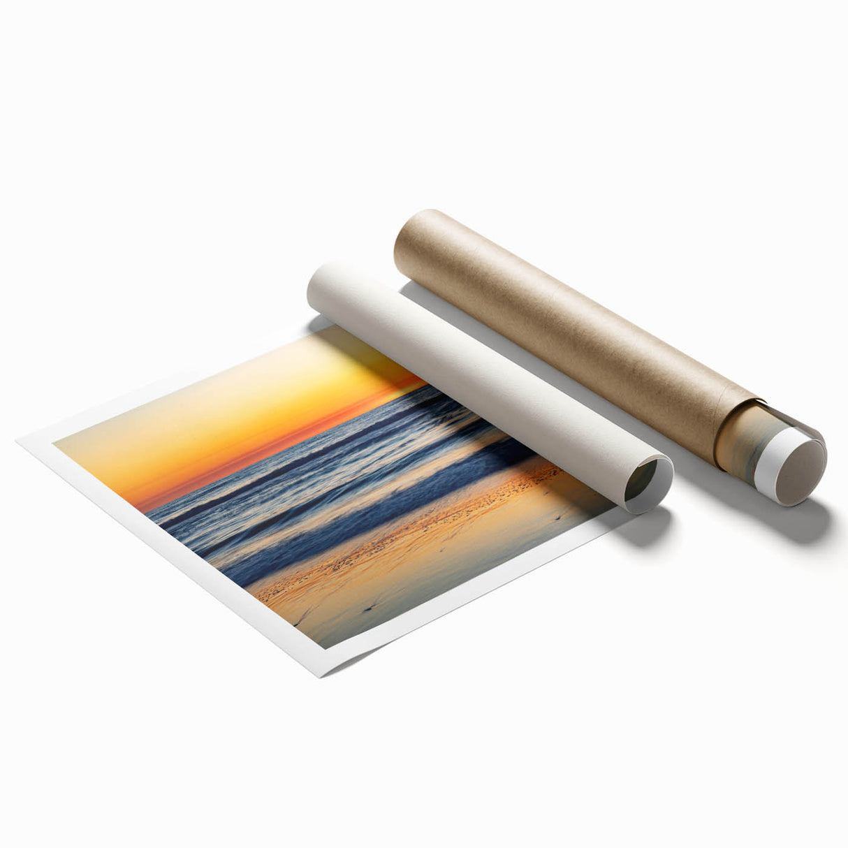 Extra large rolled print depicting the Outer Banks, North Carolina, in muted coastal colors.