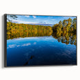 Black and white vintage poster art of Raleigh landscape on framed canvas, ideal for bedroom wall decor.