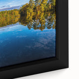 Extra large framed canvas featuring a textured depiction of Raleigh, North Carolina, with vibrant.