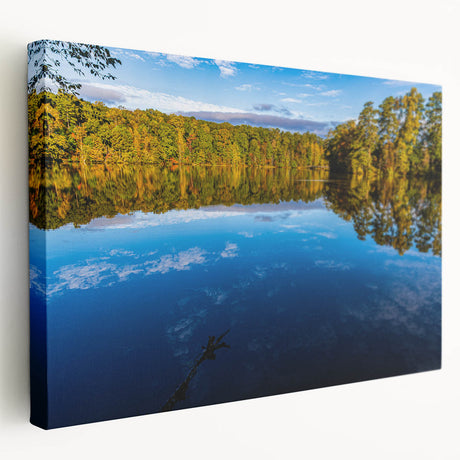 Raleigh, North Carolina skyline in muted earth tones on large stretched canvas, suitable for kitchen wall art.