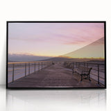 Large abstract wall art featuring a Long Island scenery in black and white tones on a framed acrylic.