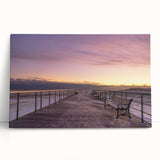 Black and white image of Long Island scenery on stretched canvas, ideal for kitchen wall art.