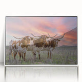 Art deco poster of Oklahoma scenery with a white acrylic frame, suitable for nursery wall art.