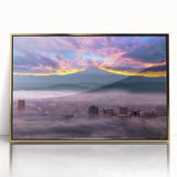 Large art print of Portland, Oregon skyline in muted gold tones on framed acrylic, ideal for nursery wall decor.