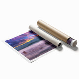 Extra large rolled print of Portland, Oregon scenery with vibrant floral elements, ideal for classy bathroom wall art.