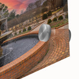 Large abstract wall art featuring Memphis, Tennessee scenery in mid-century modernist style on acrylic glass.