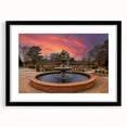 Abstract art print of Memphis scenery in vibrant colors on a large framed canvas, ideal for living room decor.