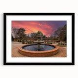 Abstract art print of Memphis scenery in vibrant colors on a large framed canvas, ideal for living room decor.