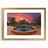 Extra large abstract art print of Memphis scenery in muted gold and brown tones on a textured canvas.