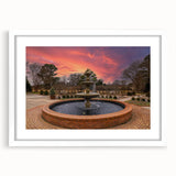 Abstract art print of Memphis skyline in muted gray and blue tones on a framed white mat, ideal for dining room decor.