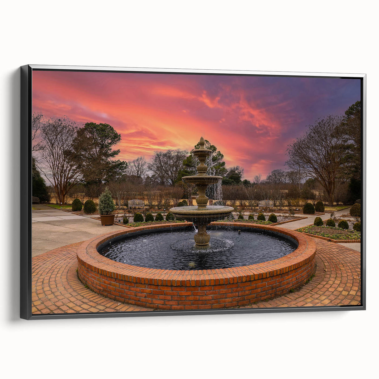 Black and white framed canvas of Memphis landscape with vintage poster style, ideal for bedroom decor.