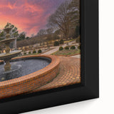 Extra large framed canvas of Memphis, Tennessee skyline in black with textured, colorful accents.