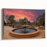 Framed canvas of a vintage Memphis landscape in black and gold, ideal for bedroom wall art.