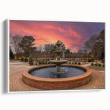 Vintage poster art of Memphis, Tennessee scenery on a framed canvas with colorful accents, ideal for living room decor.