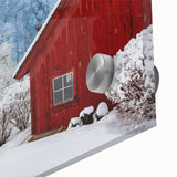 Large abstract wall art depicting Vermont scenery in muted earth tones on acrylic glass, ideal for dining room ambiance.